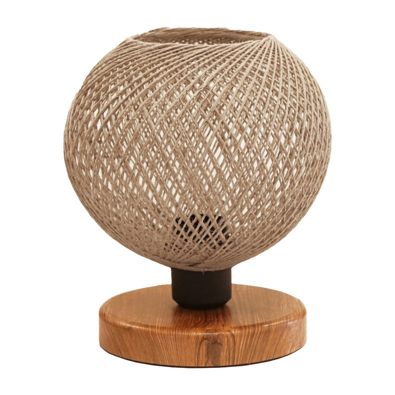 product_pako_202-000113 Επιτραπέζιο φωτιστικό Povilia μπεζ-μαύρο Φ20x30εκ - Image 1