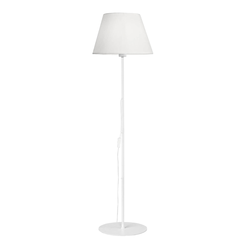 product_pako_202-000141 Φωτιστικό δαπέδου Lumider Ε27 μέταλλο-ύφασμα λευκό Φ35x152εκ - Image 1
