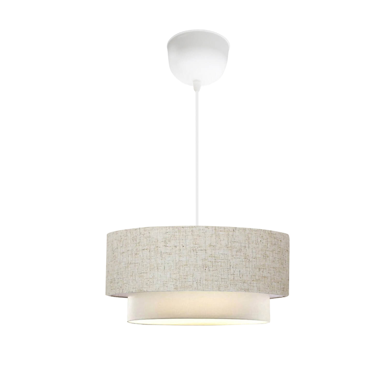 product_pako_202-000147 Φωτιστικό οροφής Sombre ύφασμα σε κρεμα χρώμα Φ30x15εκ - Image 1