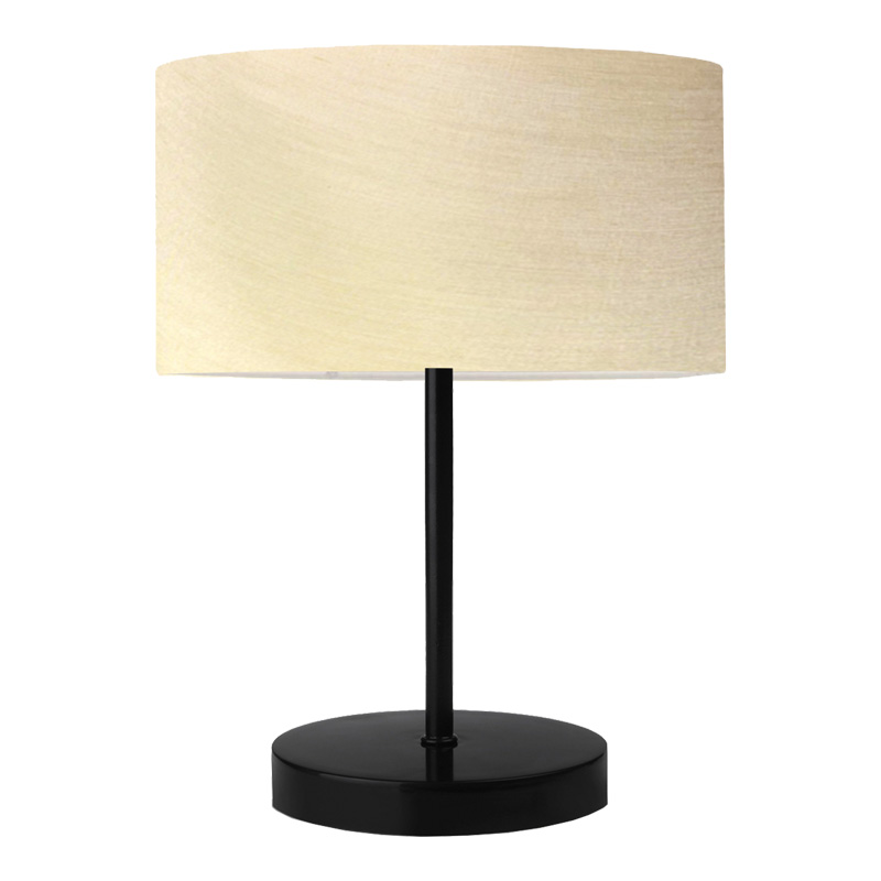product_pako_202-000158 Επιτραπέζιο φωτιστικό Roojee Ε27 σε μπεζ-μαύρο απόχρωση Φ24x37εκ - Image 1
