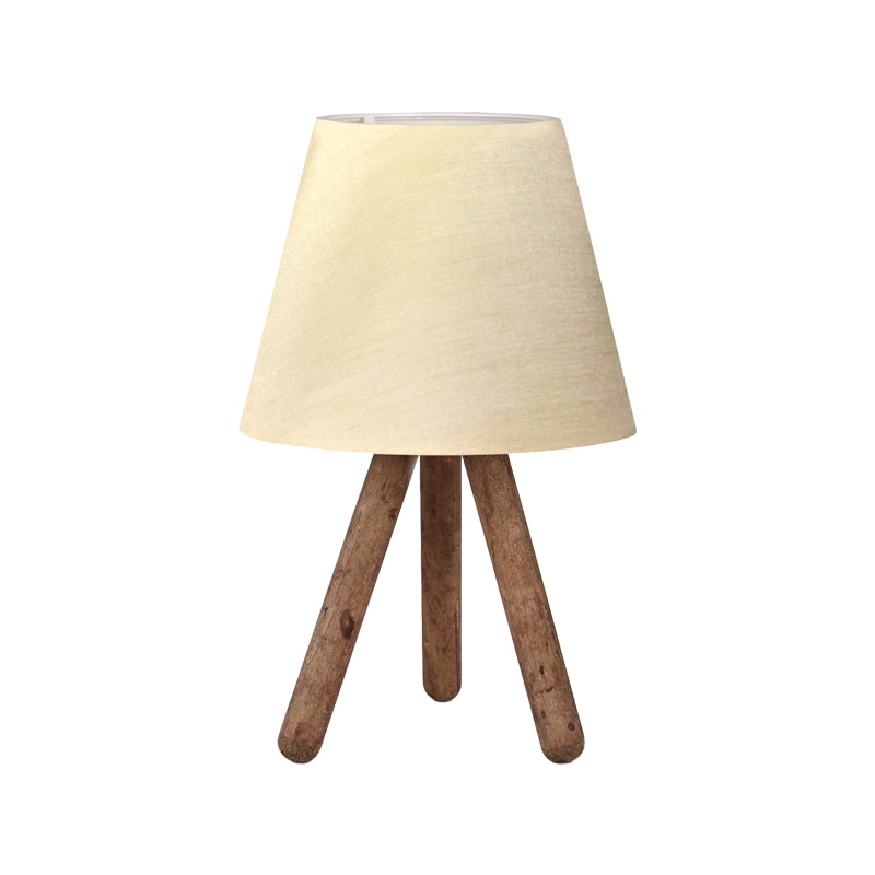 product_pako_202-000181 Επιτραπέζιο φωτιστικό PWL-1071 Ε27 μπεζ -καρυδί Φ22x32εκ - Image 1