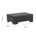 Τραπέζι Otis μασίφ ξύλο οξιάς καρυδί 60x42x35εκ - Image 5