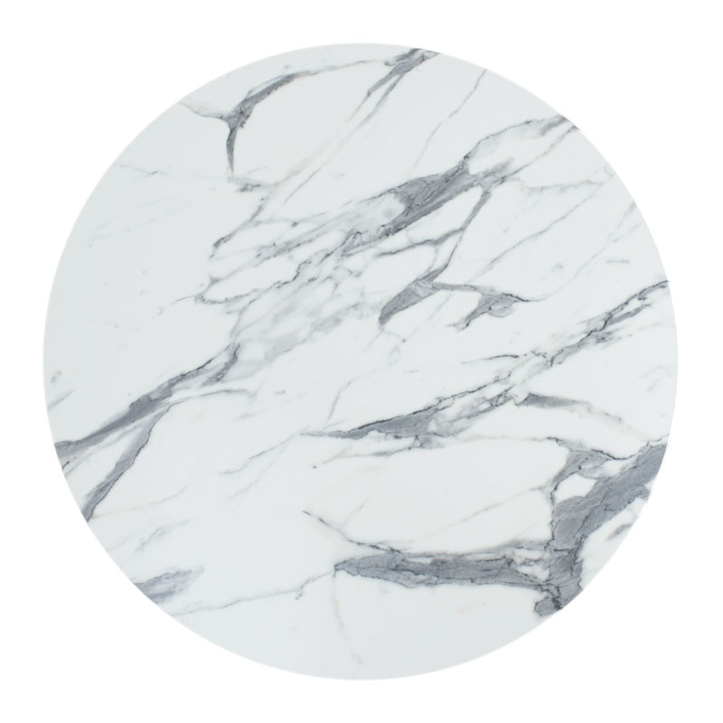 product_pako_215-000028 Επιφάνεια τραπεζιού Solace Werzalit λευκό μαρμάρου Φ70εκ πάχους 25mm - Image 1
