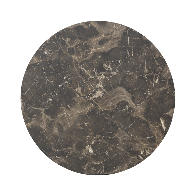 product_pako_215-000049 Επιφάνεια τραπεζιού Vergia HPL σε ανθρακί όψης μαρμάρου Φ60εκ πάχους 12mm - Image 1