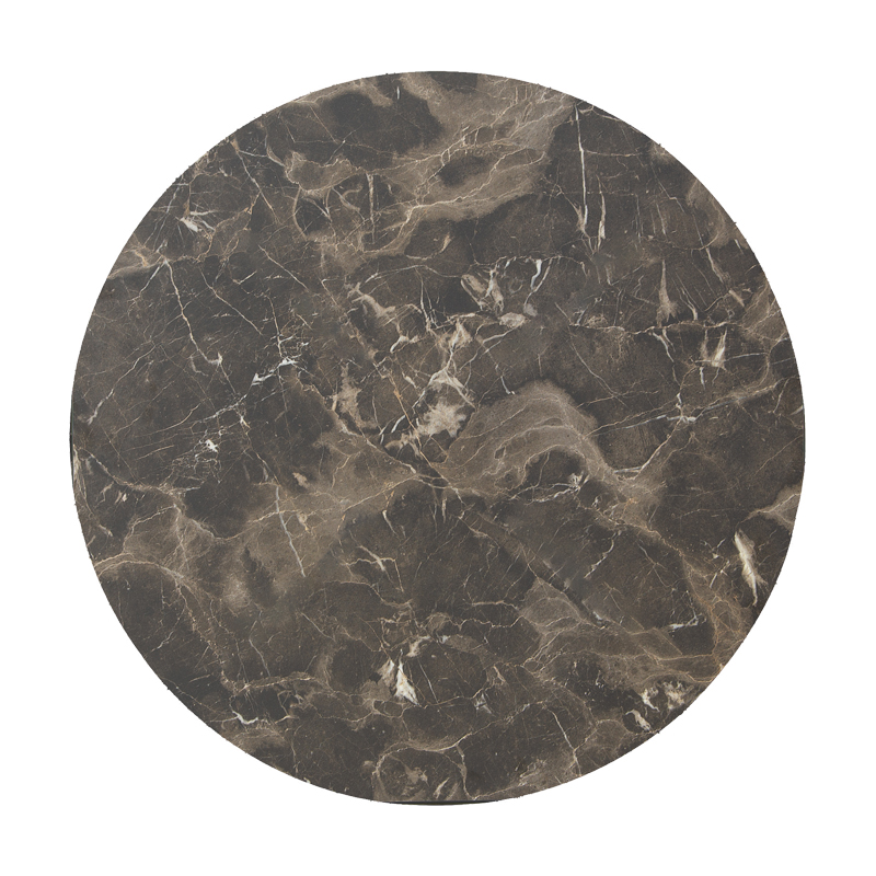 product_pako_215-000050 Επιφάνεια τραπεζιού Vergia HPL σε ανθρακί όψης μαρμάρου Φ69εκ πάχους 12mm - Image 1
