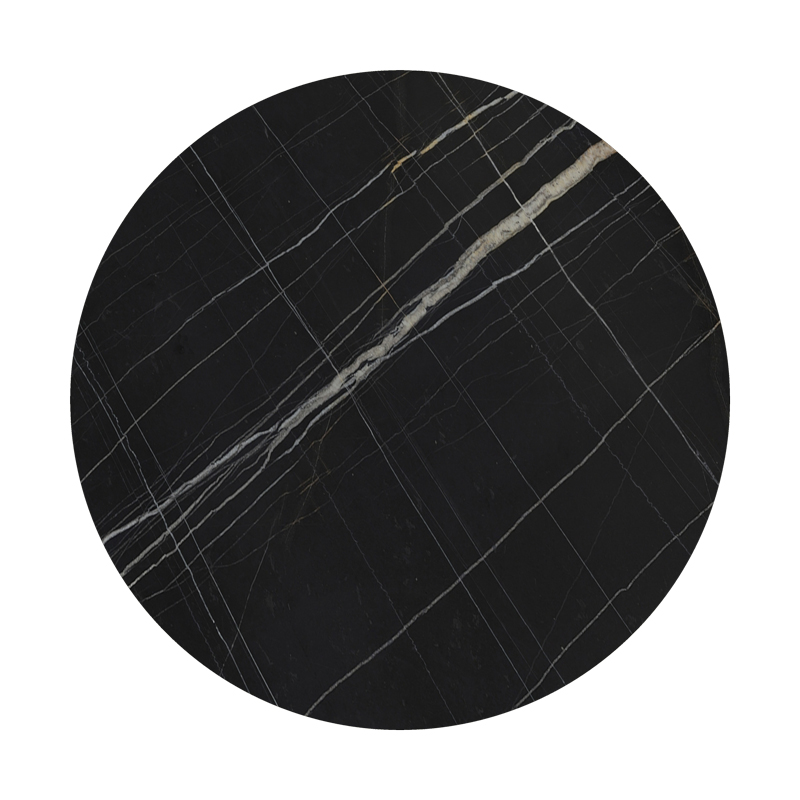 product_pako_215-000055 Επιφάνεια τραπεζιού Relian HPL μαύρο όψη μαρμάρου Φ69εκ πάχους 12mm - Image 1