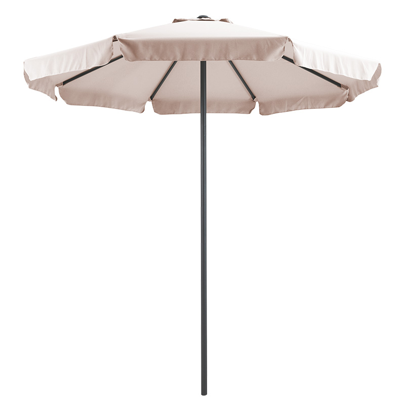 product_pako_218-000004 Ομπρέλα επαγγελματική Mongo μονοκόμματος ιστός μέταλλο Φ2.3m μπεζ-ανθρακί - Image 1