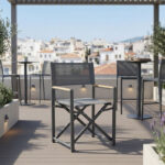 Πολυθρόνα σκηνοθέτη Mabu ανθρακί αλουμίνιο 56x48x86εκ - Image 2