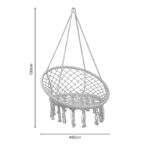 Αιώρα-κούνια κάθισμα Eventful σχοινί μπεζ 82x82x133εκ - Image 4