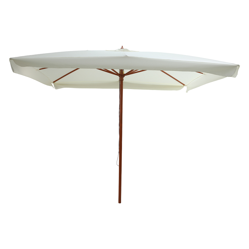 product_pako_218-000013 Ομπρέλα επαγγελματική Vasel μονοκόμματος ιστός ξύλο-μπεζ ύφασμα 300x300x250εκ - Image 1