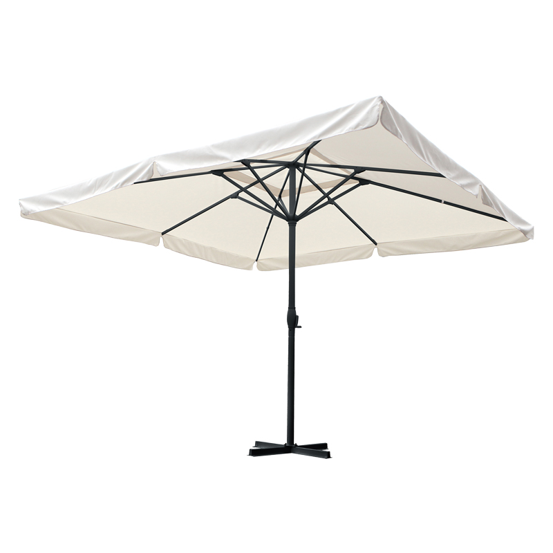 product_pako_218-000023 Ομπρέλα επαγγελματική Shoreline μονοκόμματος ιστός αλουμίνιο-μπεζ ύφασμα 4x4x2.9m - Image 1