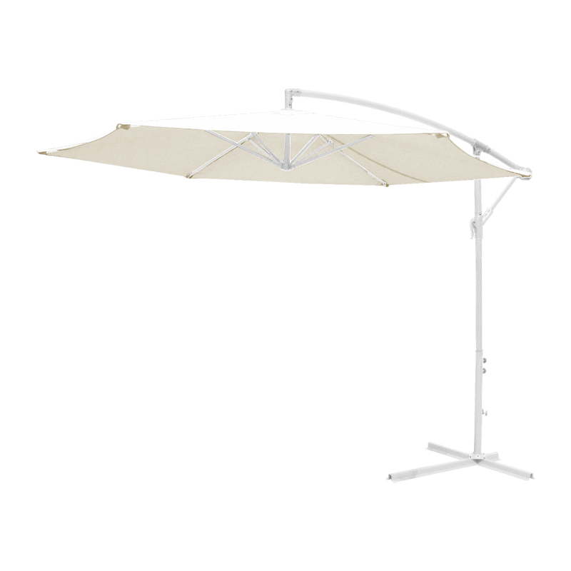 product_pako_218-000024 Ομπρέλα Jiopel μονοκόμματος ιστός λευκό αλουμίνιο-μπεζ ύφασμα Φ3m - Image 1