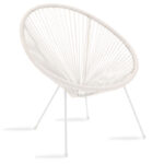 Πολυθρόνα Acapulco μεταλλο-pe rattan σε λευκή απόχρωση 68.5x74.5x84εκ