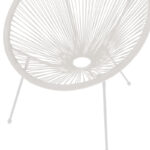 Πολυθρόνα Acapulco μεταλλο-pe rattan σε λευκή απόχρωση 68.5x74.5x84εκ - Image 5