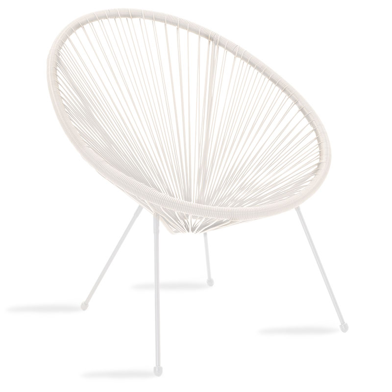 product_pako_218-000027 Πολυθρόνα Acapulco μεταλλο-pe rattan σε λευκή απόχρωση 68.5x74.5x84εκ - Image 1