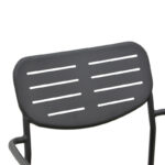 Πολυθρόνα Deraby στοιβαζόμενη μαύρο μέταλλο 56x45.5x83εκ - Image 7
