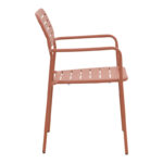 Πολυθρόνα Deraby στοιβαζόμενη terracotta μέταλλο 56x45.5x83εκ - Image 4