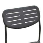 Καρέκλα Deraby στοιβαζόμενη μαύρο μέταλλο 52.5x45.5x83εκ - Image 7