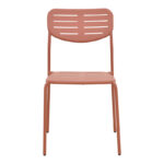 Καρέκλα Deraby στοιβαζόμενη terracotta μέταλλο 52.5x45.5x83εκ - Image 5