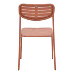 Καρέκλα Deraby στοιβαζόμενη terracotta μέταλλο 52.5x45.5x83εκ - Image 6
