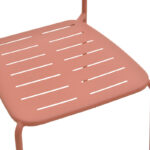 Καρέκλα Deraby στοιβαζόμενη terracotta μέταλλο 52.5x45.5x83εκ - Image 8