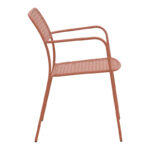 Πολυθρόνα Federal στοιβαζόμενη terracotta μέταλλο 57x58x81.5εκ - Image 4