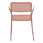 Πολυθρόνα Federal στοιβαζόμενη terracotta μέταλλο 57x58x81.5εκ - Image 6