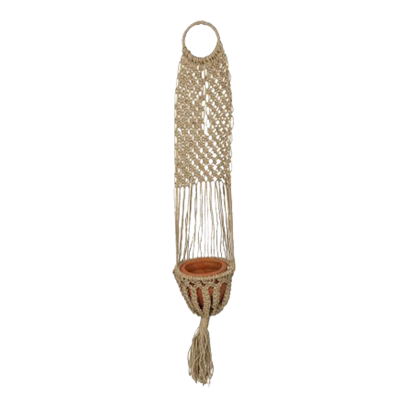 product_pako_220-000016 Κρεμαστή γλάστρα Anerial φυσικό γιούτα Φ23x135εκ - Image 1