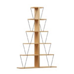 Βιβλιοθήκη mini Tars sonoma-μαύρο 100x22x150εκ