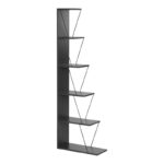 Βιβλιοθήκη mini Tars ανθρακί-μαύρο 100x22x150εκ - Image 4