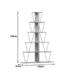 Βιβλιοθήκη mini Tars λευκό 100x22x150εκ - Image 5