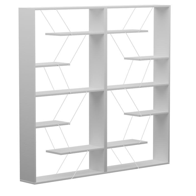 product_pako_225-000045 Βιβλιοθήκη Tars γκρι-λευκό 168x24x157εκ - Image 1