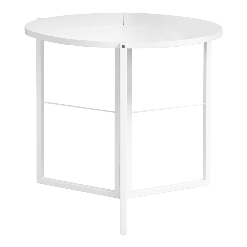 product_pako_225-000059 Τραπέζι πτυσσόμενο Talen σε λευκή απόχρωση Φ80x74εκ - Image 1