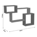Ράφι τοίχου Beldra σε φυσική με γκρι cement απόχρωση 84x15x57.8εκ - Image 5