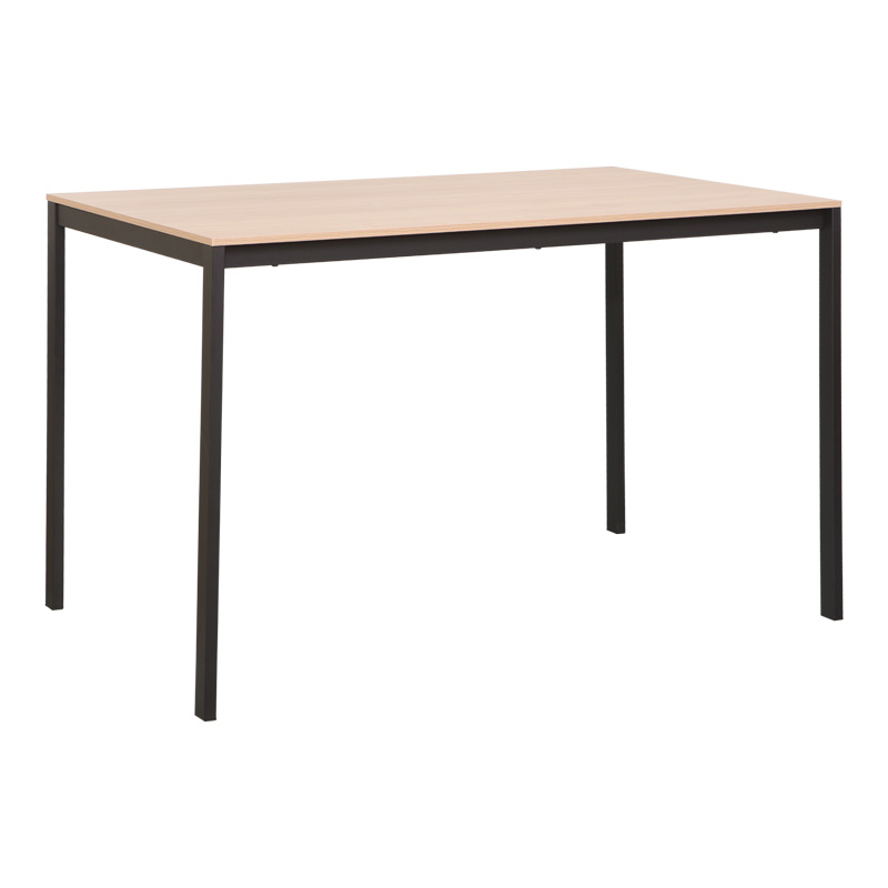 product_pako_225-000082 Τραπέζι Faragio μέταλλο σε φυσική απόχρωση με μαύρα μεταλλικά πόδια 120x75x75εκ - Image 1