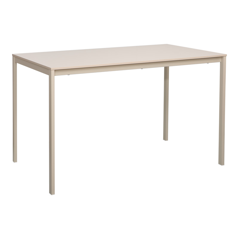 product_pako_225-000083 Τραπέζι Faragio μέταλλο σε μπεζ απόχρωση με γκρι μεταλλικά πόδια 120x75x75εκ - Image 1