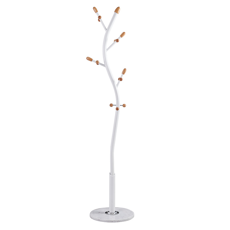 product_pako_226-000020 Καλόγερος ρούχων Sergio μέταλλο λευκό-φυσικό Φ37x171εκ - Image 1
