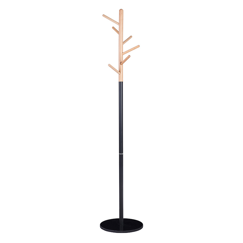 product_pako_226-000022 Καλόγερος ρούχων Marianna μέταλλο μαύρο-φυσικό Φ37x169εκ - Image 1
