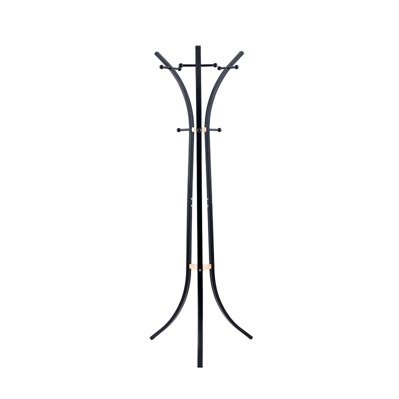 product_pako_226-000028 Καλόγερος ρούχων Bamile μαύρο μέταλλο και rubberwood σε φυσική απόχρωση 51x63x175εκ - Image 1
