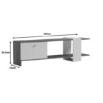 Έπιπλο τηλεόρασης Standi σε sonoma-γκρι cement απόχρωση 120x25x36.8εκ - Image 6