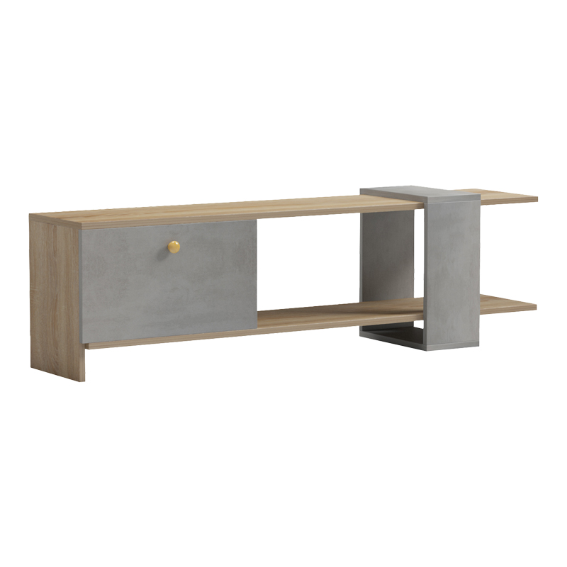 product_pako_230-000043 Έπιπλο τηλεόρασης Standi σε sonoma-γκρι cement απόχρωση 120x25x36.8εκ - Image 1