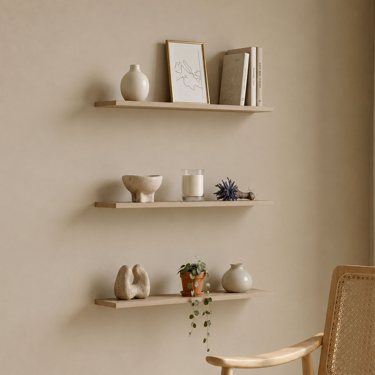 product_pako_230-000052 Ραφιέρα τοίχου Divar sonoma 60x14.5x1.8εκ - Image 1