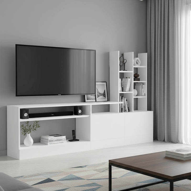 product_pako_230-000067 Σύνθετο σαλονιού Seruno λευκό 170x25x100εκ - Image 1