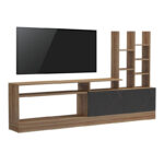Σύνθετο σαλονιού Seruno oak - μαύρο μαρμάρου 170x25x100εκ - Image 2
