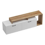 Έπιπλο τηλεόρασης Tobler σε oak- λευκή απόχρωση 170x40x53εκ - Image 3