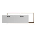 Έπιπλο τηλεόρασης Tobler σε oak- λευκή απόχρωση 170x40x53εκ - Image 4