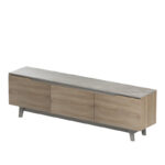 Έπιπλο τηλεόρασης Kasandra μπεζ μαρμάρου-sonoma 180x35x48.5εκ - Image 5