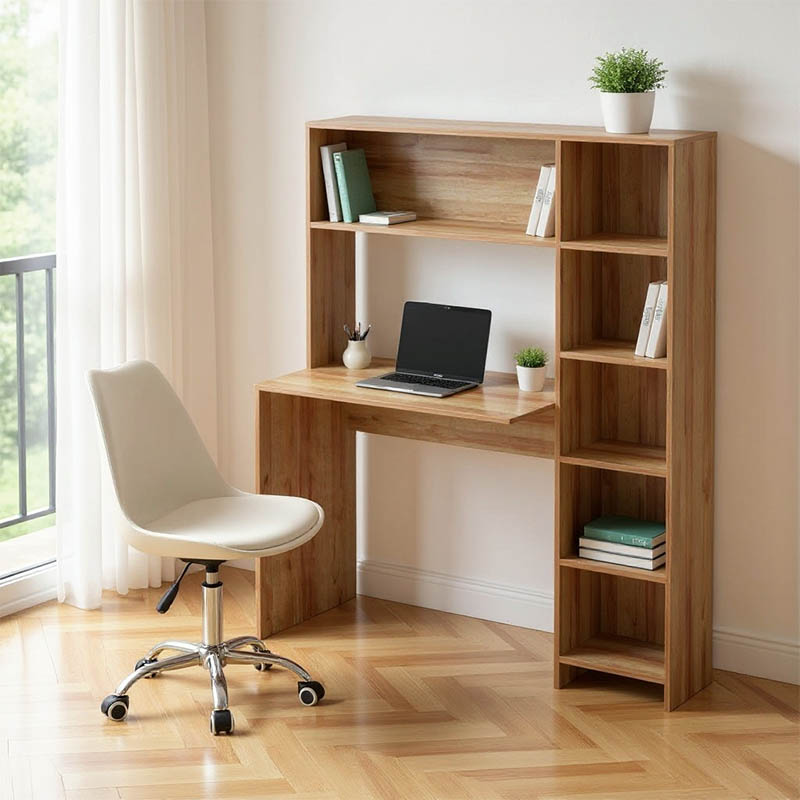 product_pako_230-000082 Γραφείο με βιβλιοθήκη Janson oak 113.2x40x141.8εκ - Image 1