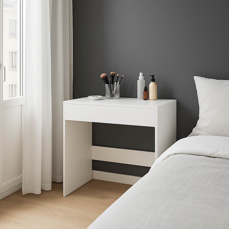 product_pako_230-000083 Κονσόλα-τουαλέτα κρεβατοκάμαρας Artemisia σε λευκή απόχρωση 90x45x76.8εκ - Image 1
