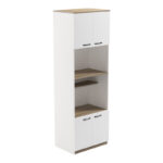 Ντουλάπα κουζίνας Rowan σε λευκή-sonoma απόχρωση 60x42x182εκ - Image 2